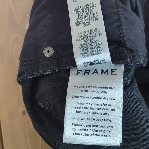 Frame Jagger True Skinny Black Jeans SZ 30 - Picture 13 of 14